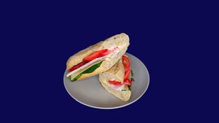 Bagietka z szynką i serem