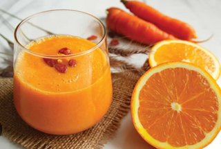 Frullato pera, carota e arancia