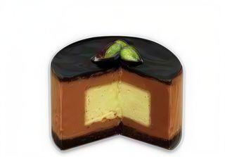 819 Mini mousse cioccolato e cuore di pistacchio