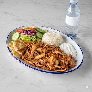 Plato kebab menú