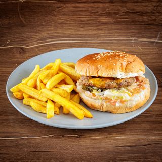 Classic Burger i pomfrit 1+1