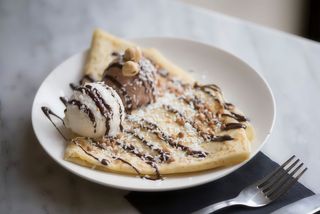 Crepes con gelato e nutella