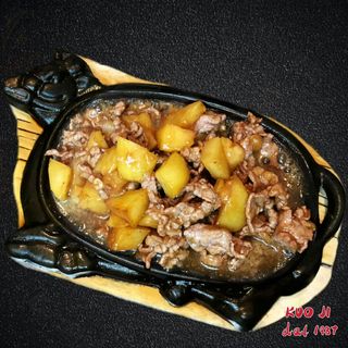 73a  -Vitello con patate alla piastra