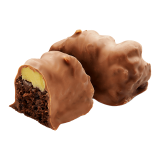 Ciocolatopita cu cremă cu gust de biscuit și înveliș cu ciocolată cu lapte