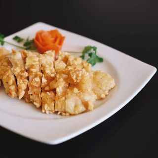 Pollo rebozado con almendras