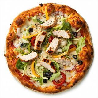 Pizza insalata e pollo