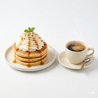 Desayuno Tortitas Con Nata + Café