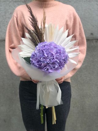 Букет Гортензія з пальмою