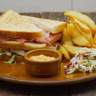 Sandwich Club and Fries