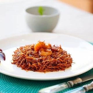 Fideos Tostadas Con Gambas Al Pil Pil