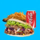  Combo De Pita Kebab Relleno De Ternera Y Ensalada