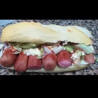 Baguette De Salchicha ketchup y mayonesa 