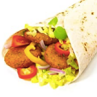 ROLLO SIN GRATINAR DE FALAFEL.