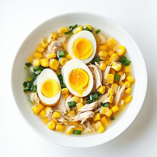 Zuppa di mais e pollo