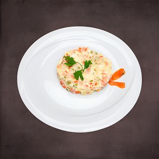 Салат "Оливье" с лососем