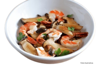 46. Gambas con champiñones