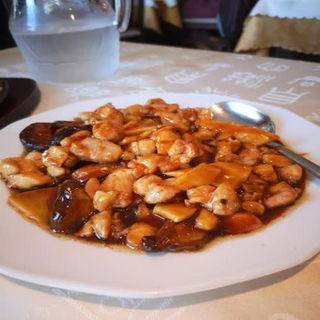 Gambas Con Bambú Y Setas Chinas