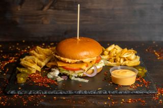 Chesseburger de vită black angus