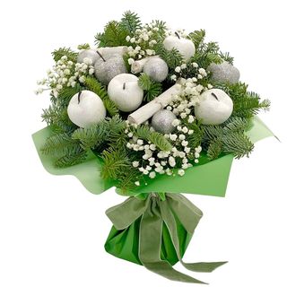 Buchet de Crăciun pe Alb