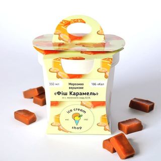 Морозиво вершкове Фіш карамель (350мл)