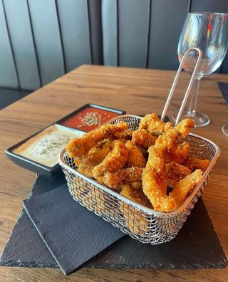 Tiras de pollo crujientes