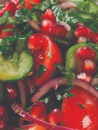 კიტრის და პომიდვრის სალათი ქართულად