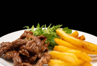 Chips + Beef + Sausages + Chapati + Soda