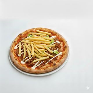 Pizza kebab - con patatine