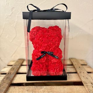 OSITO DE FLORES rojas