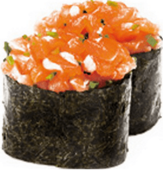 20，Sushi Tarta de Salmón Picante, 2 Piezas