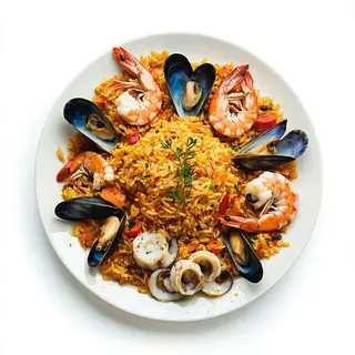 Arroz Con Marisco Al Bambú