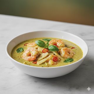 158 - Gamberi con bambù al curry 咖喱虾仁