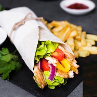 Բրդուճ խոզի մսով (Շաուրմա)