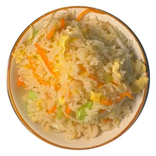 Arroz frito con verduras