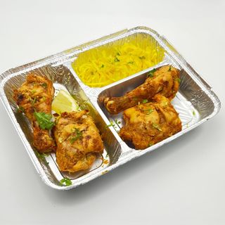 Tandoori chicken con contorno