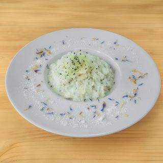 Risotto de queso azul