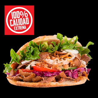 Kebab completo Doble de Carne 