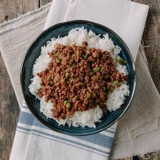 Beef Mince with Rice, Chapati, Spaghetti or Mashed Potatoes