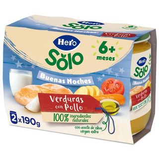 Tarrito Hero B. N. Pollo Verduritas 2X190 G