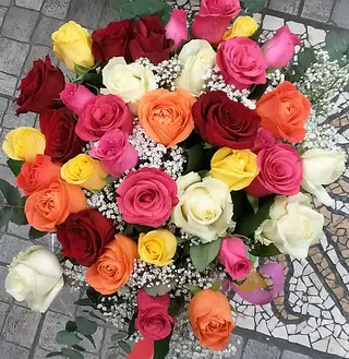 21 rose di colori misti
