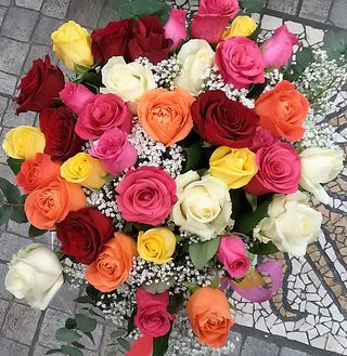 21 Rosa di colori misto