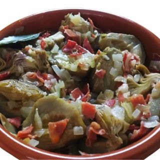 ALCACHOFAS CON JAMÓN
