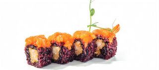 193. Uramaki Venere de Tempuray Salmón Picante (4 Pzs.)