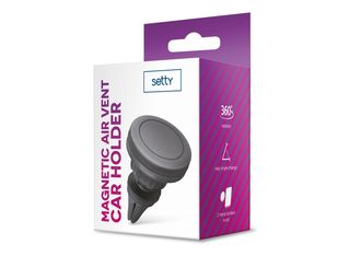 Стойка за кола за парното Setty магнитна, черна