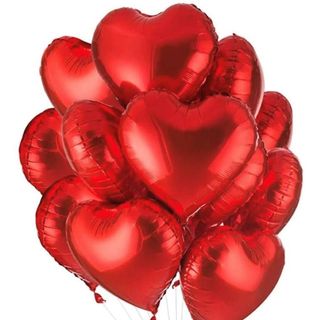 Balon  serduszko z helem ( czerwony )