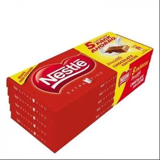 Chocolate Leche Extrafino Nestlé s/ Gluten Pack 5x125 Gr.
