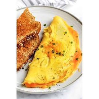 Plain Omelettes + 2 Slice Of Bread
