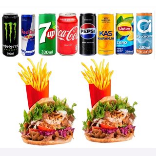 2 Kebab + 2 patatas + 2 Bebidas
