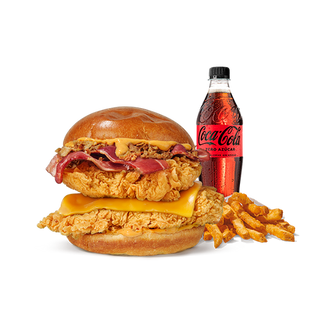 Menú Cheesy Chicken Sandwich Doble