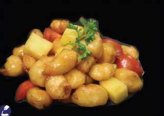 128. Pollo agrodolce